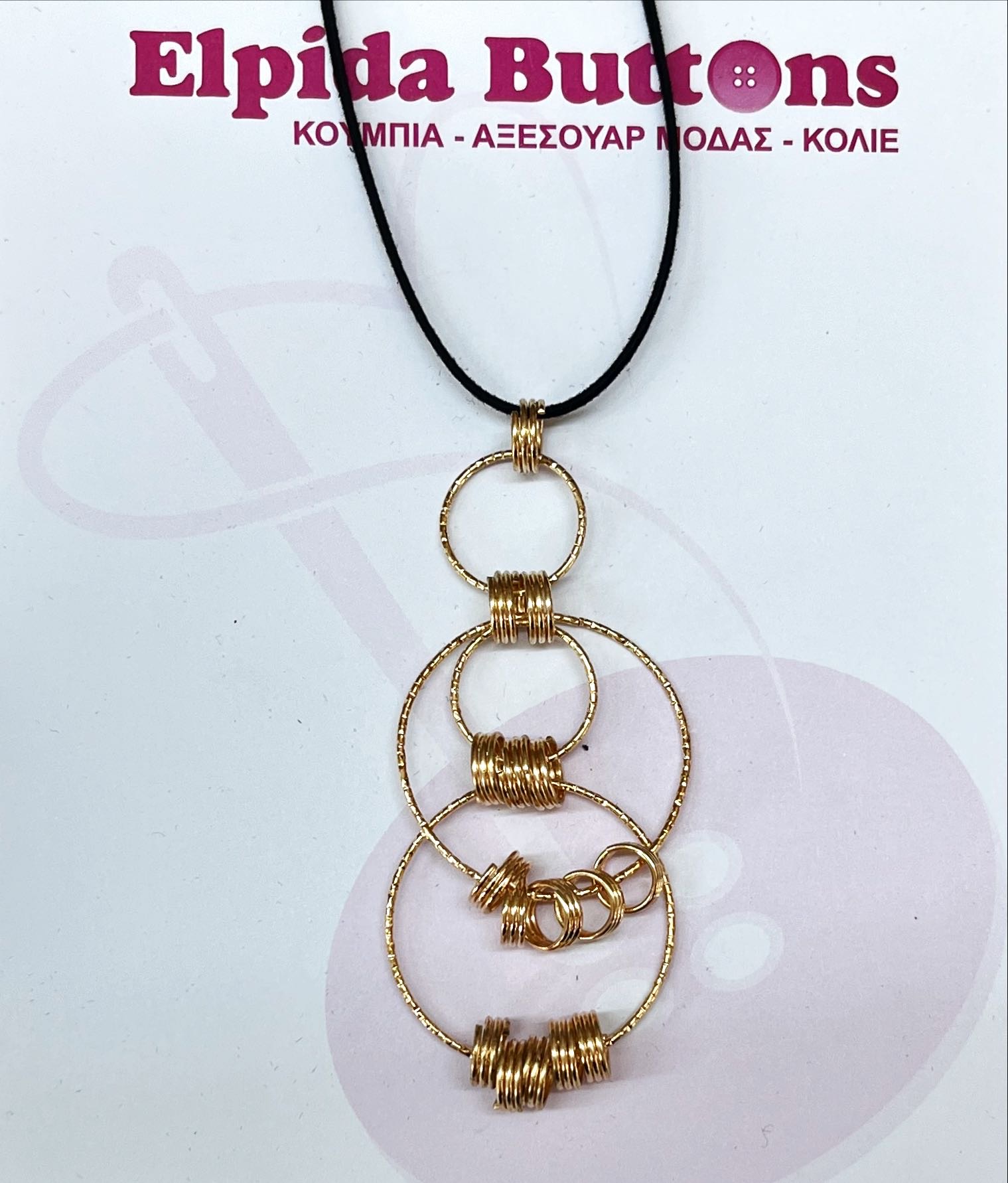 Χρυσό-κολιέ-στρογγυλό